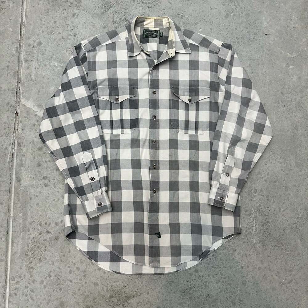 Polo Country Ralph Lauren Plaid Long Sleeve Button Up - Medium